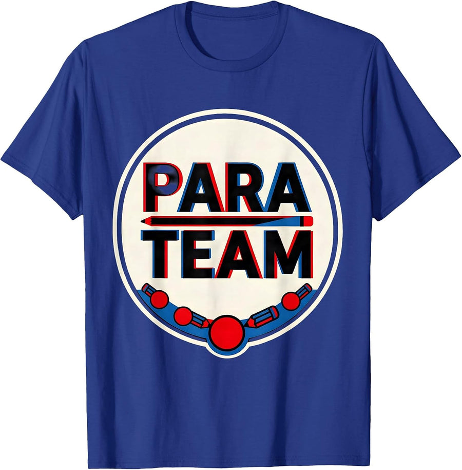 Para Team Bauhaus Modernist Teacher Appreciation T-Shirt - Royal Blue