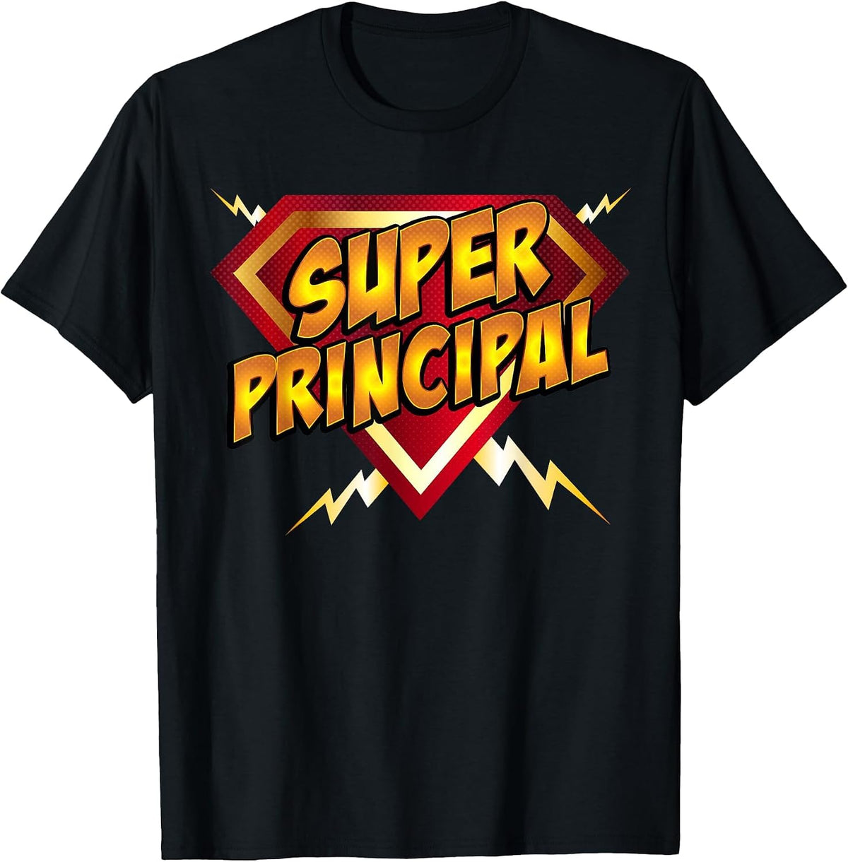 Super Principal Back to School Superhero Teacher T-Shirt - Black