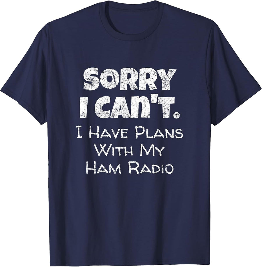 Funny Amateur Ham Radio Operator Quote T-Shirt - Navy Blue