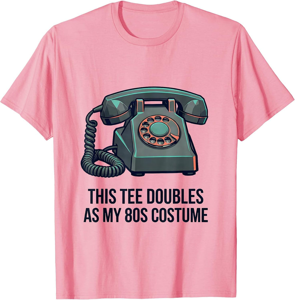 Men's This Tee Doubles As My 80s Costume Funny Retro Party T-Shirt - Pink