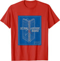 Men's Cut From A Different Board Funny Woodworking Carpenter Dad T-Shirt - Red