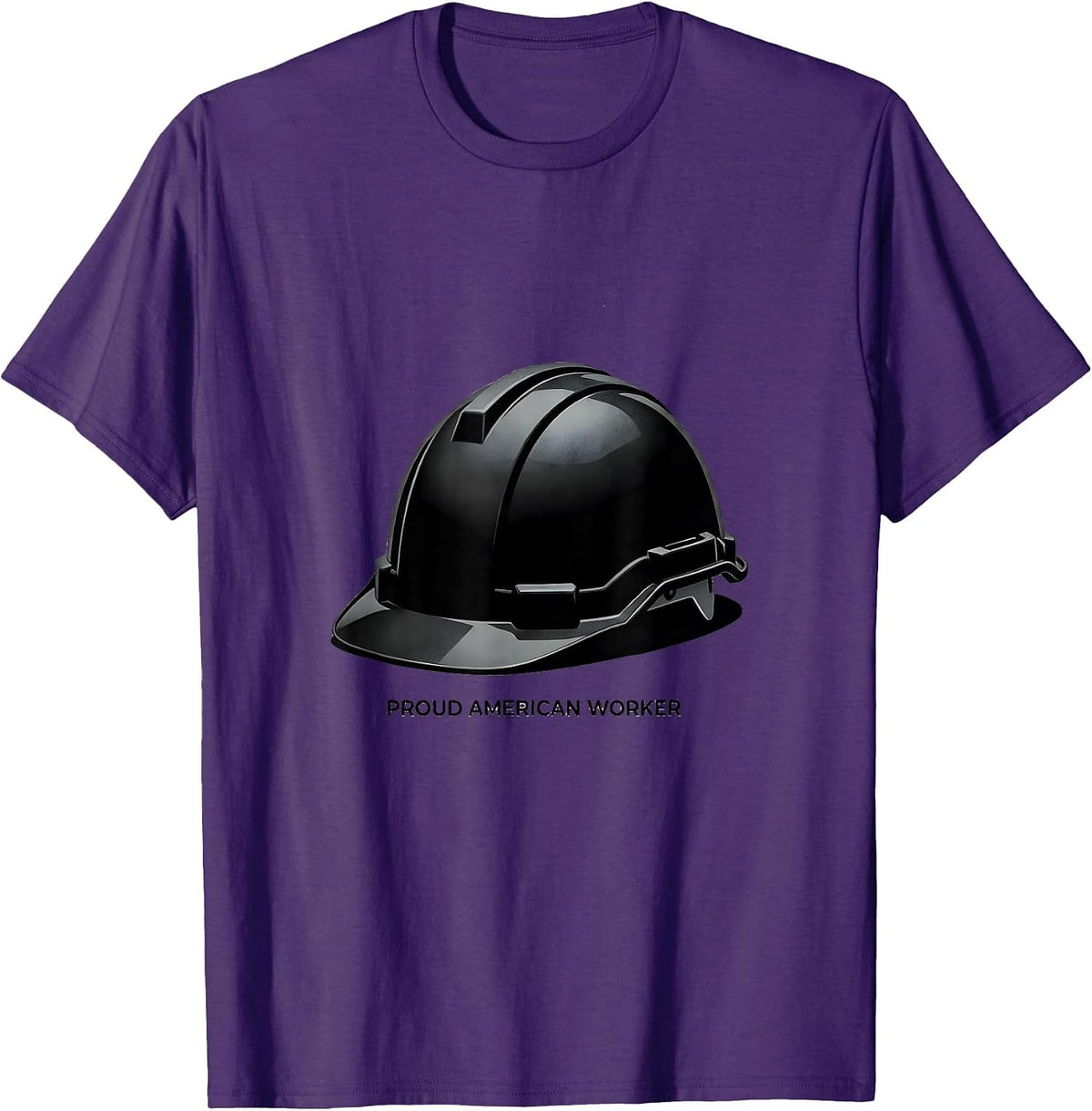Men's Proud American Worker Patriotic Labor Day Union Pride T-Shirt - Purple