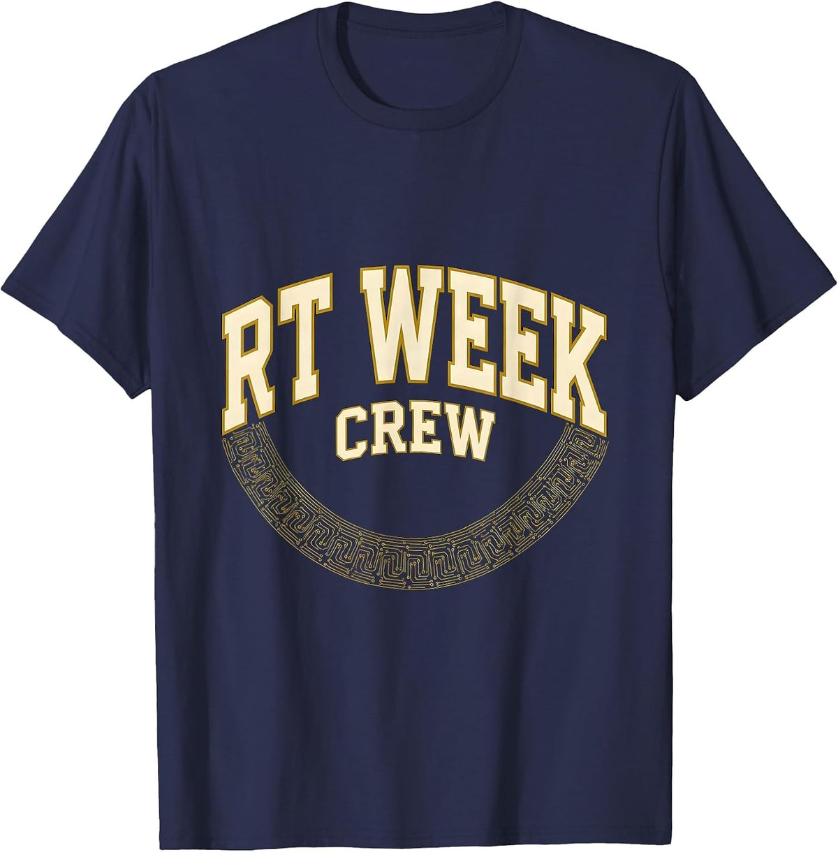 Men's RT Week Crew Funny Respiratory Therapist RT Care Week T-Shirt - Navy Blue