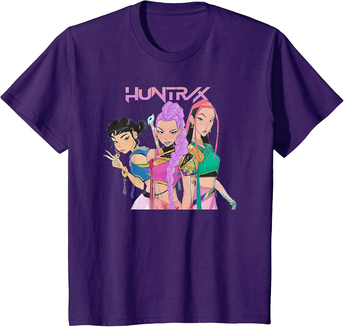 Kpop Demon Hunters HUNTR/X Officially Licensed T-Shirt - Purple