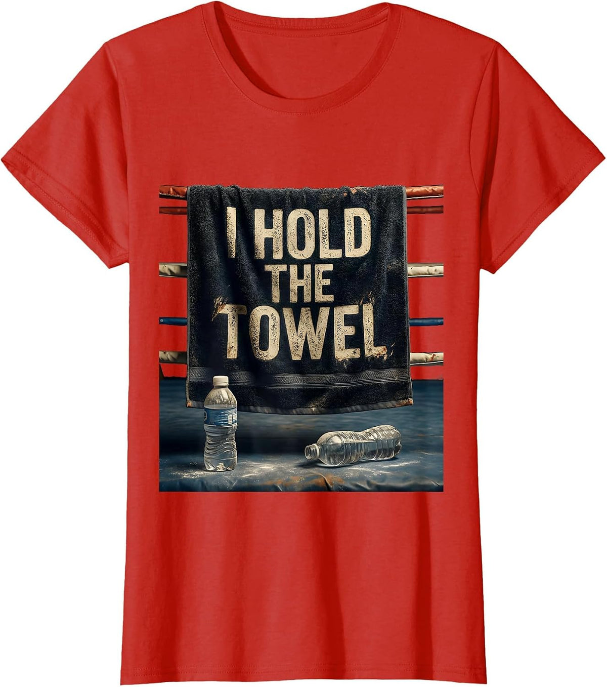 I Hold The Towel Vintage Boxing Muay Thai Fighter Pride T-Shirt - Red