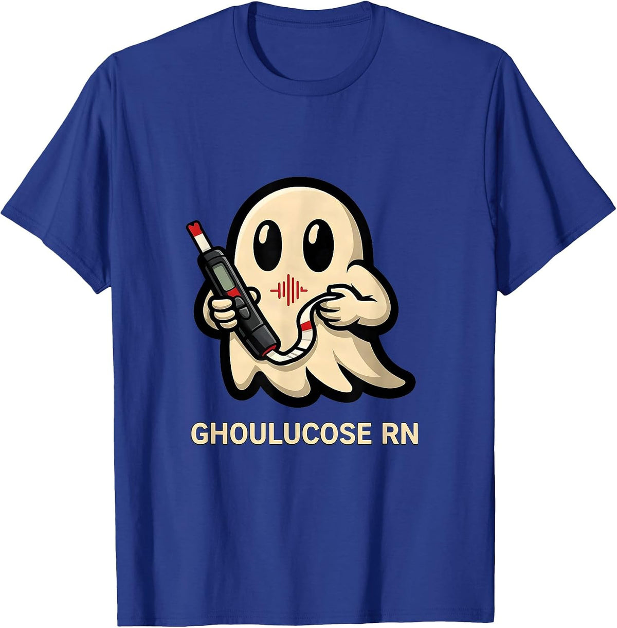 Ghoulucose RN Funny Halloween Nurse Medical Humor T-Shirt - Royal Blue