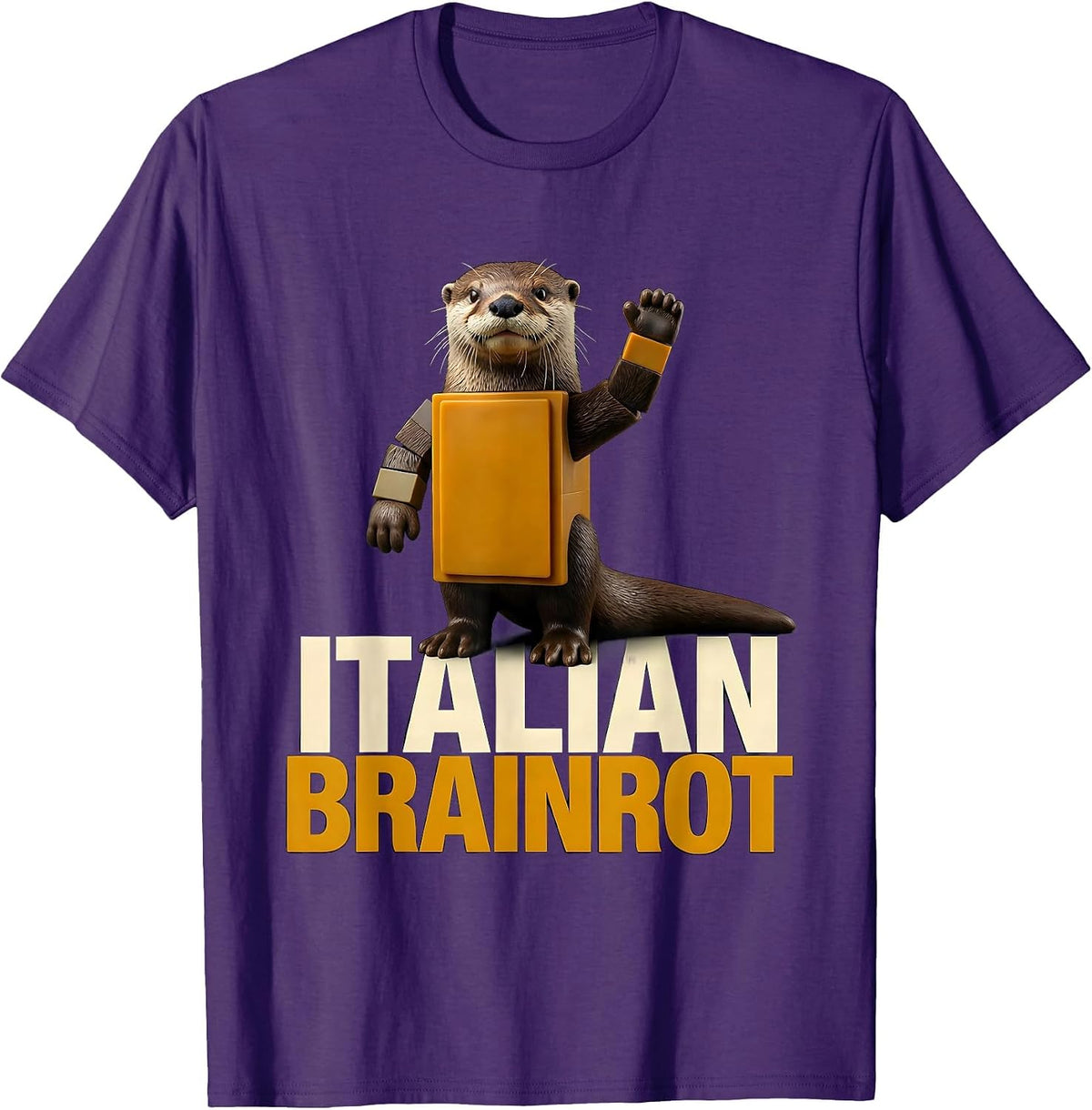 Italian Brainrot Funny Meme Kids Birthday Party T-Shirt - Purple