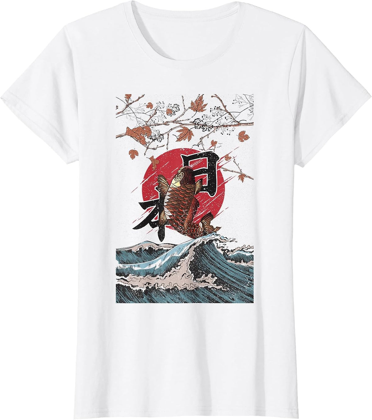 Koi Nishikigoi Carp Japan Ornamental Fish Japanese Fish T-Shirt - White