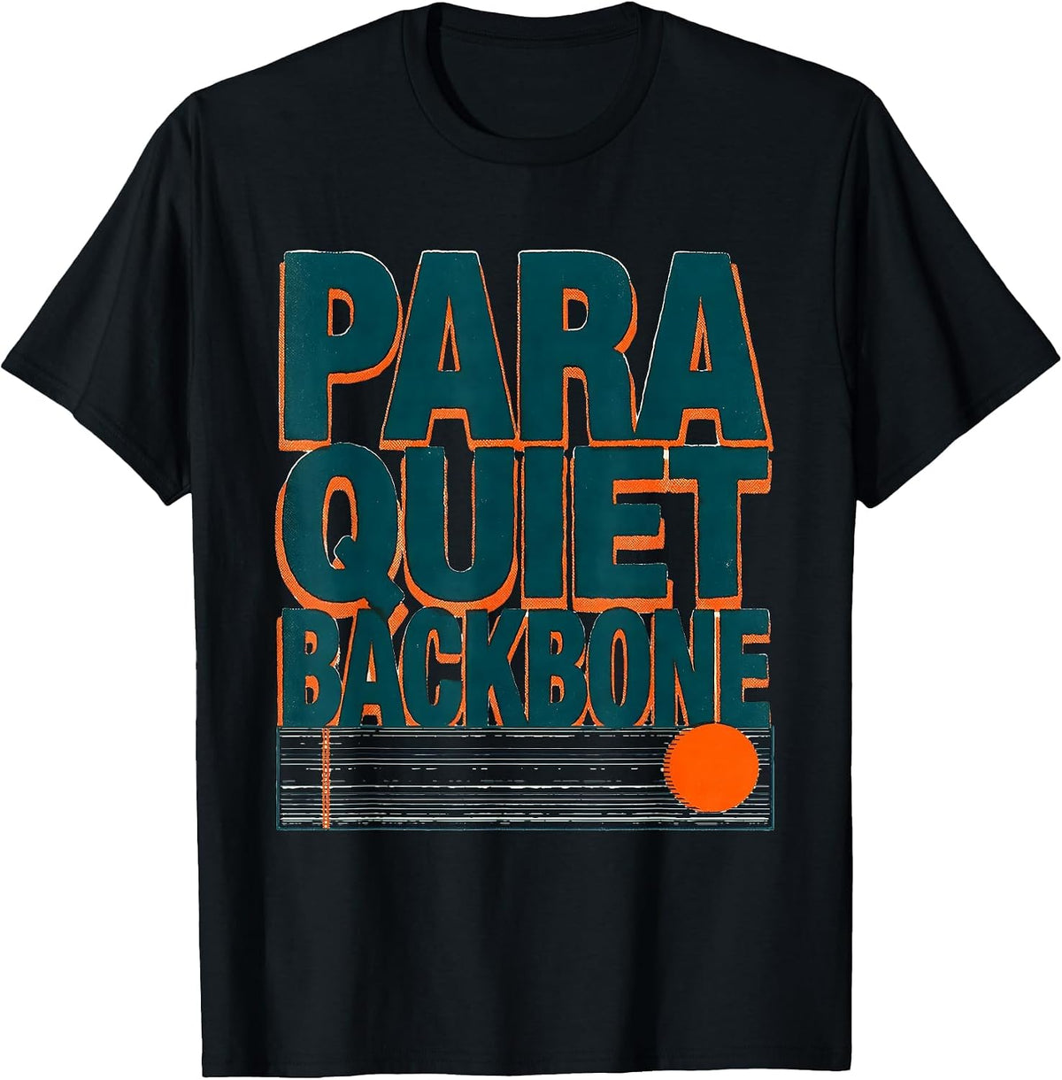 Men's Para Quiet Backbone Risograph Paraprofessional Teacher's T-Shirt - Black