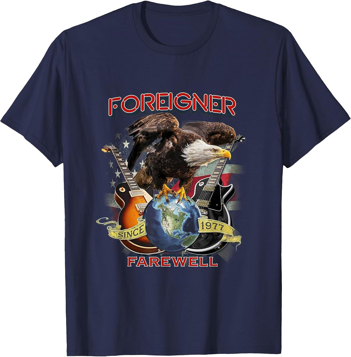 Foreigner Farewell T-Shirt - Navy Blue