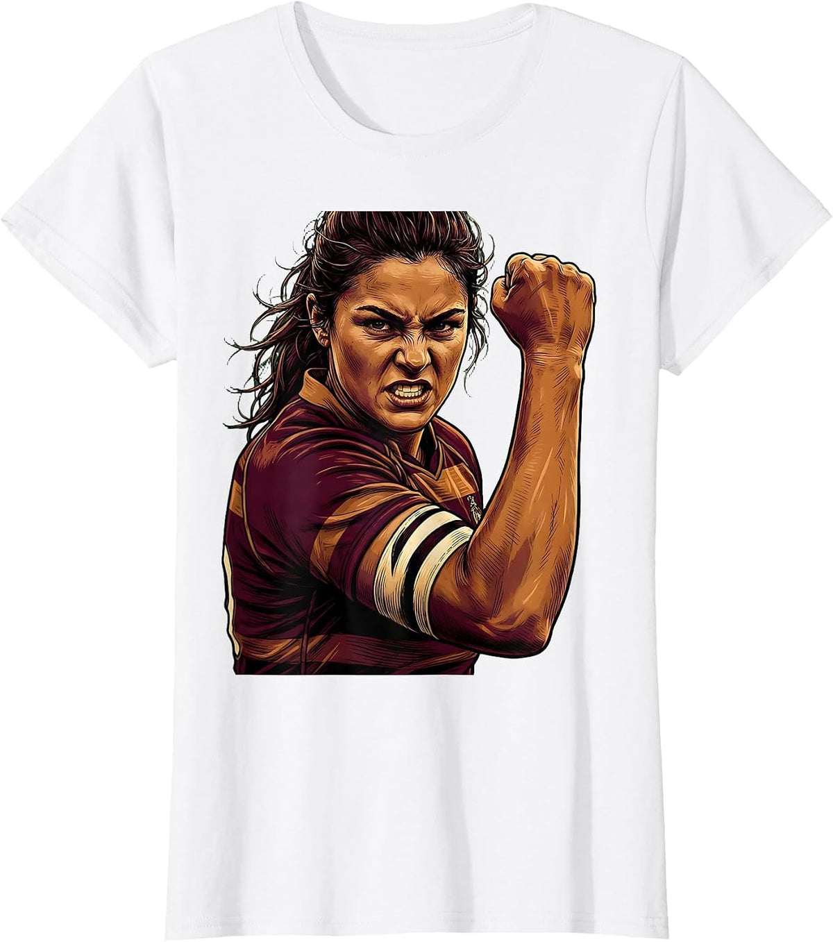 Rugby Captain Armband Pride Graphic T-Shirt - White