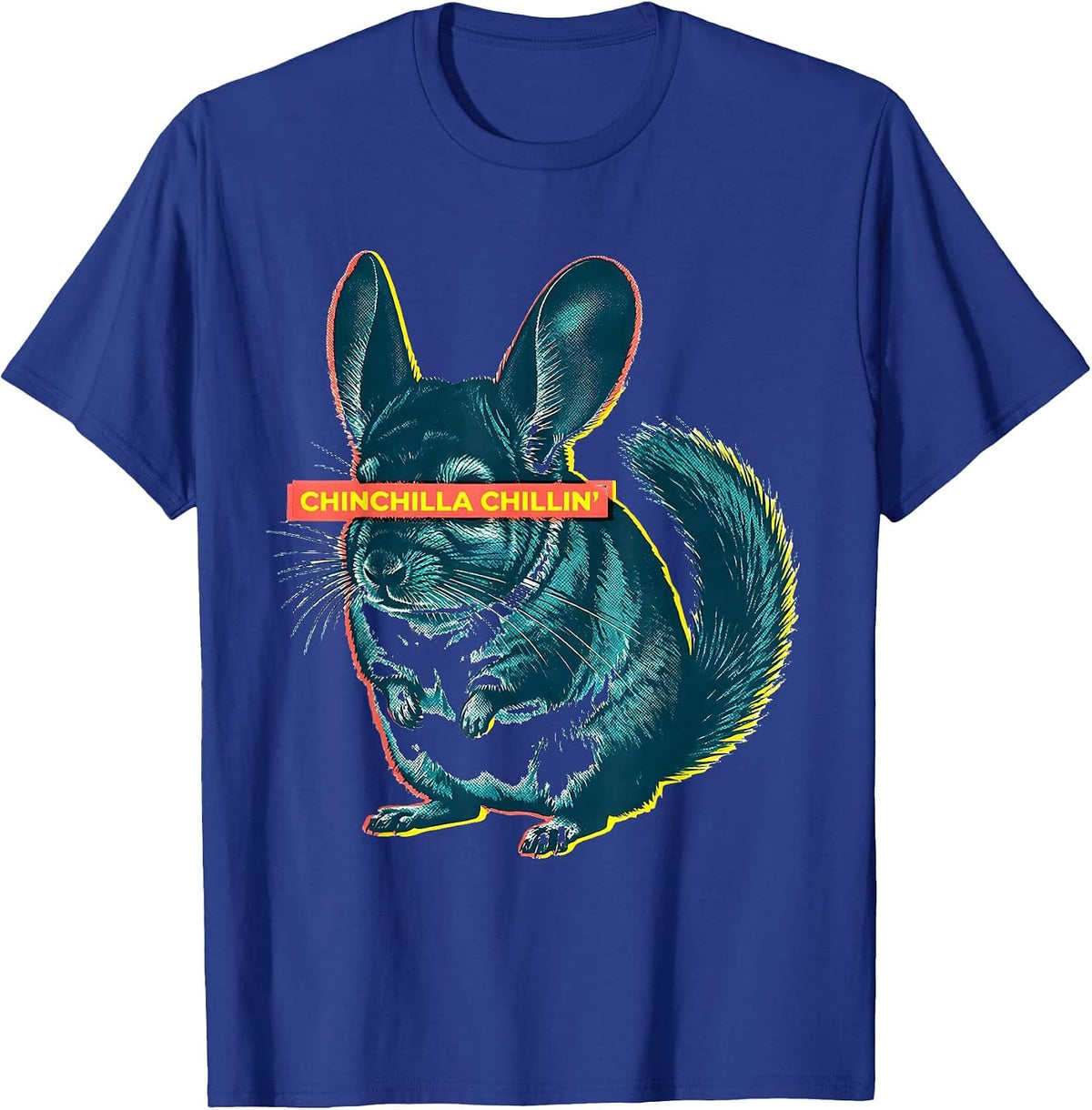 Men's Chinchilla Chillin' Funny Chinchilla Lover Pet Owner Humor T-Shirt - Royal Blue