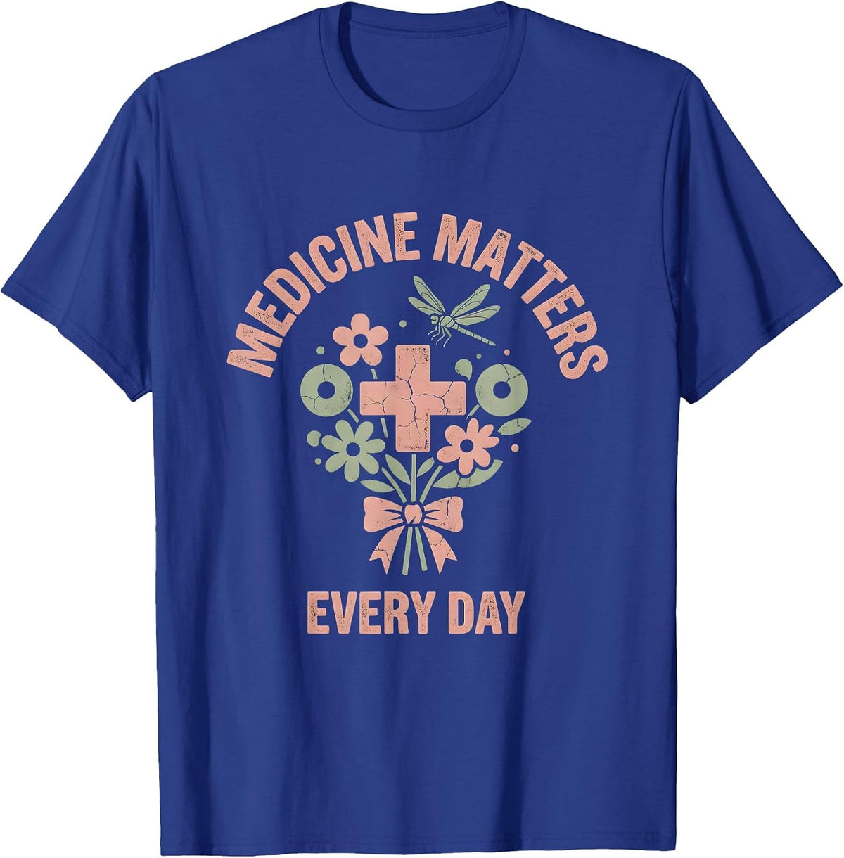 Men's Medicine Matters Labor Day Medical Design T-Shirt - Royal Blue