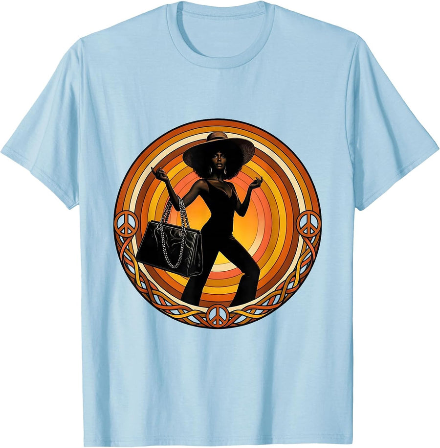 Men's Chic Designer Handbag Fashionista Graphic T-Shirt - Baby Blue