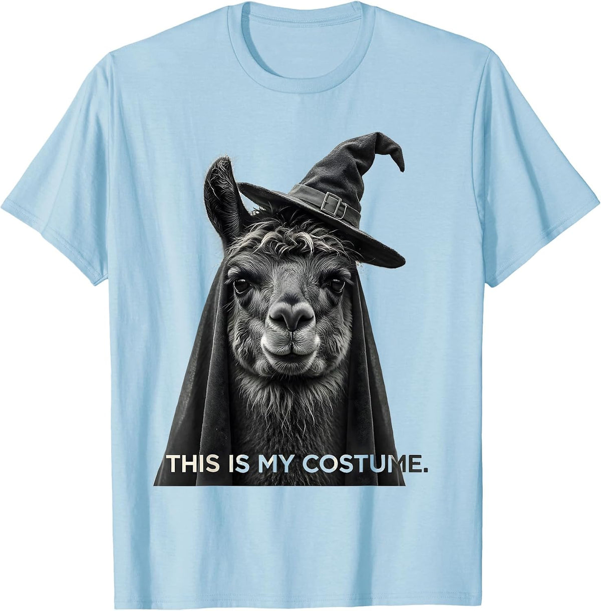 Men's This Is My Costume Funny Llama Halloween Novelty T-Shirt - Baby Blue