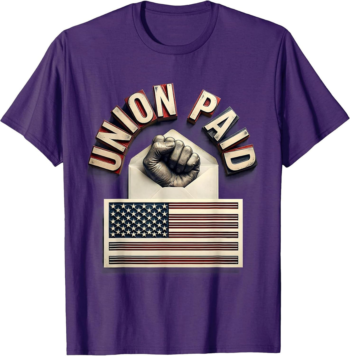 Union Paid Labor Day Union Worker Pride T-Shirt - Purple