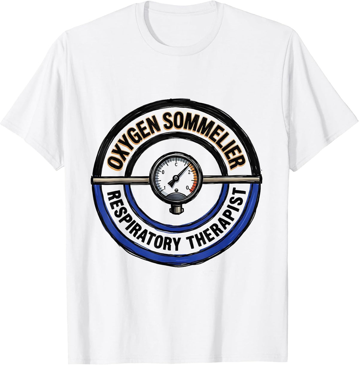 Men's Oxygen Sommelier Respiratory Therapist Occupational Pride T-Shirt - White