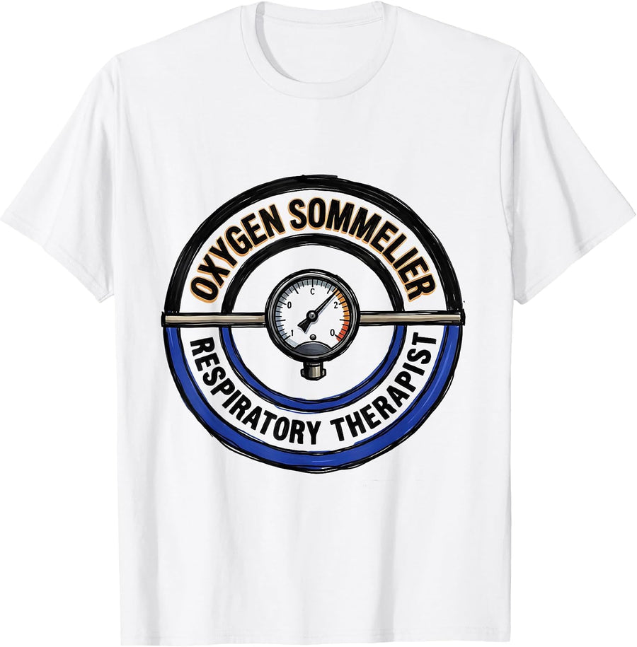 Men's Oxygen Sommelier Respiratory Therapist Occupational Pride T-Shirt - White