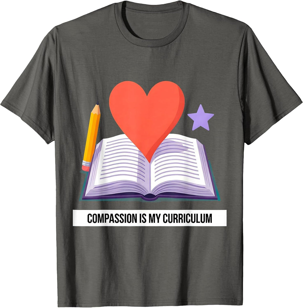 Men's Compassion Is My Curriculum Paraprofessional T-Shirt - Asphalt Grey