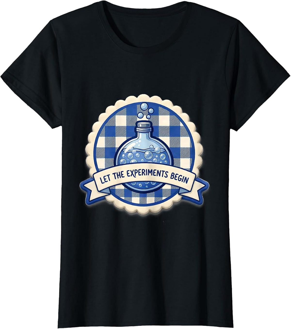 Let the Experiments Begin Science Teacher Design T-Shirt - Black
