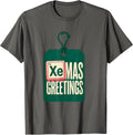 Xe-Mas Greetings Funny Chemistry Periodic Table Science Nerd T-Shirt - Asphalt Grey