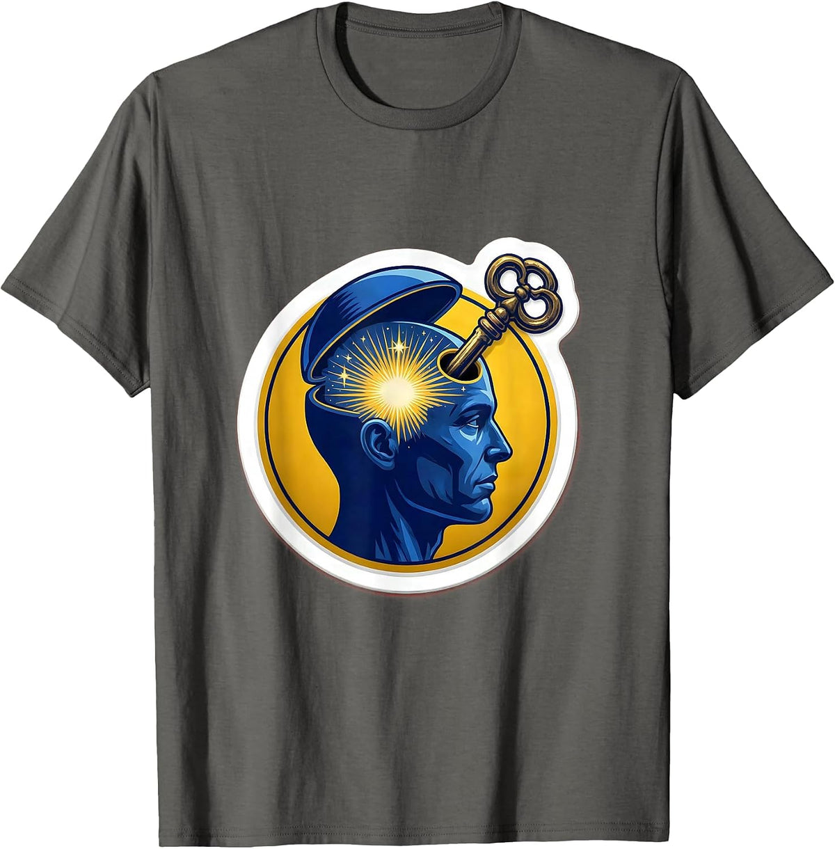 Special Education Teacher Key to the Mind Gift T-Shirt - Asphalt Grey