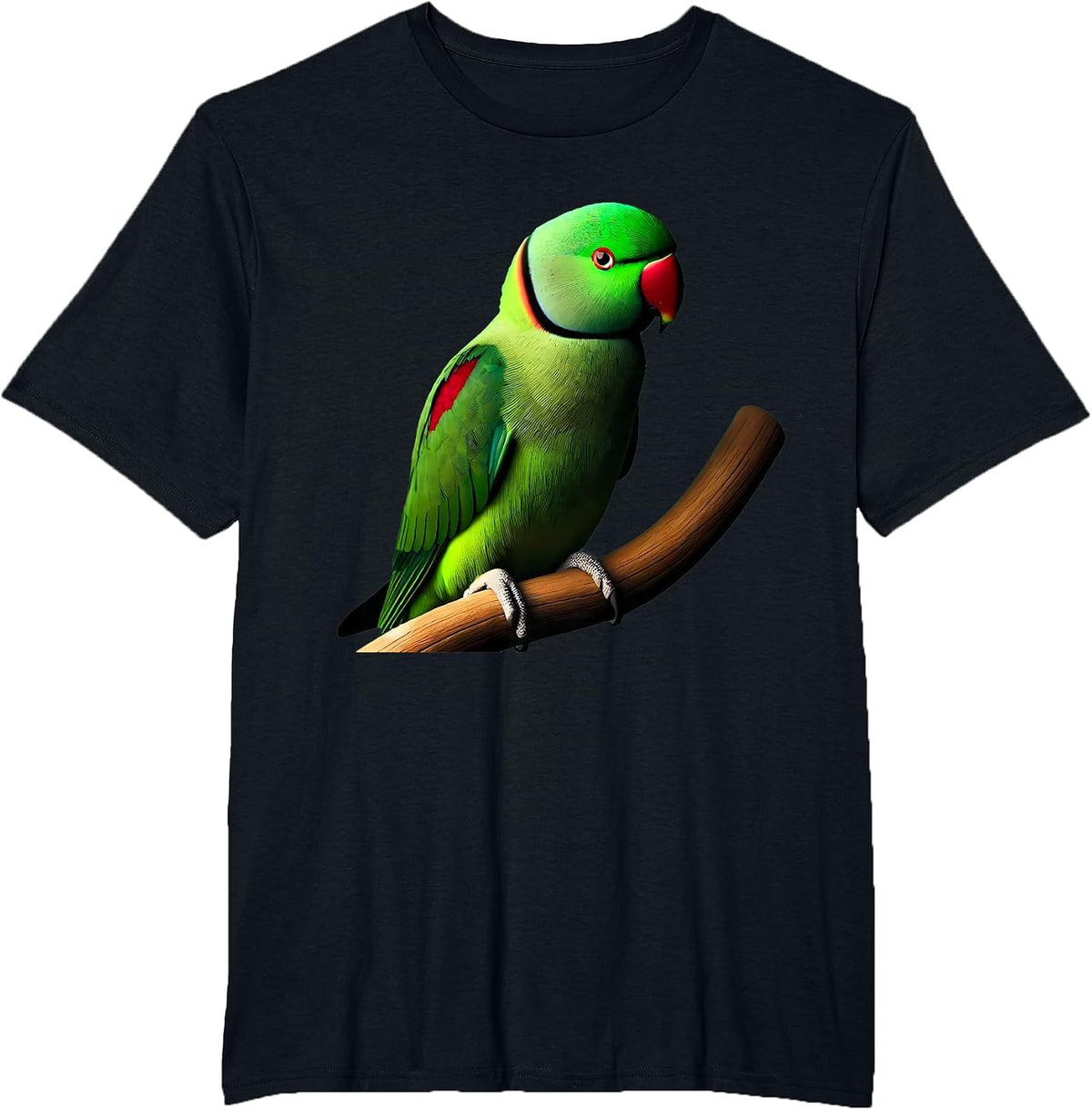 Ringneck Parrot Parakeet Bird Lover T-Shirt - Black