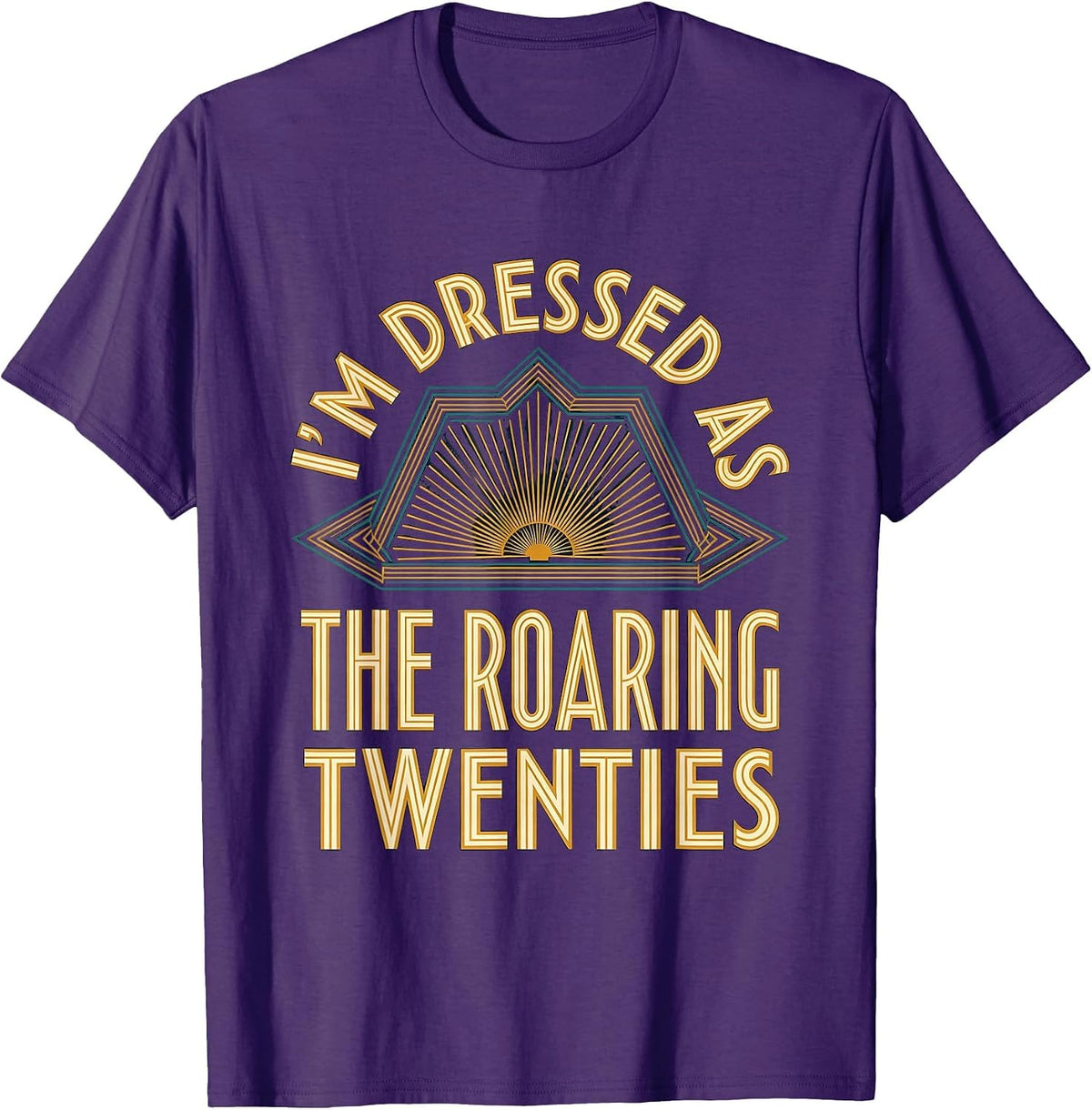 Men's I'm Dressed As The Roaring Twenties Art Deco Vintage Party T-Shirt - Purple