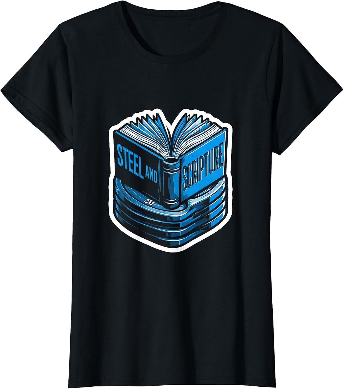 Steel And Scripture Faith Fitness Christian Gym Workout T-Shirt - Black