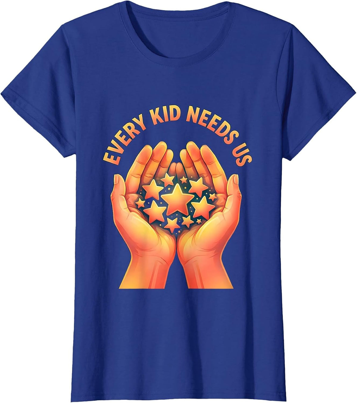 Women's Every Kid Needs Us Paraprofessional Design T-Shirt - Royal Blue