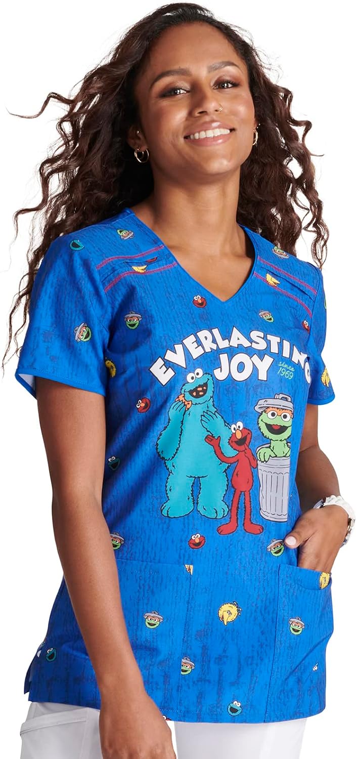 Tooniforms Scrubs Top Women V-Neck Modern Classic Fit - Joy Everlasting