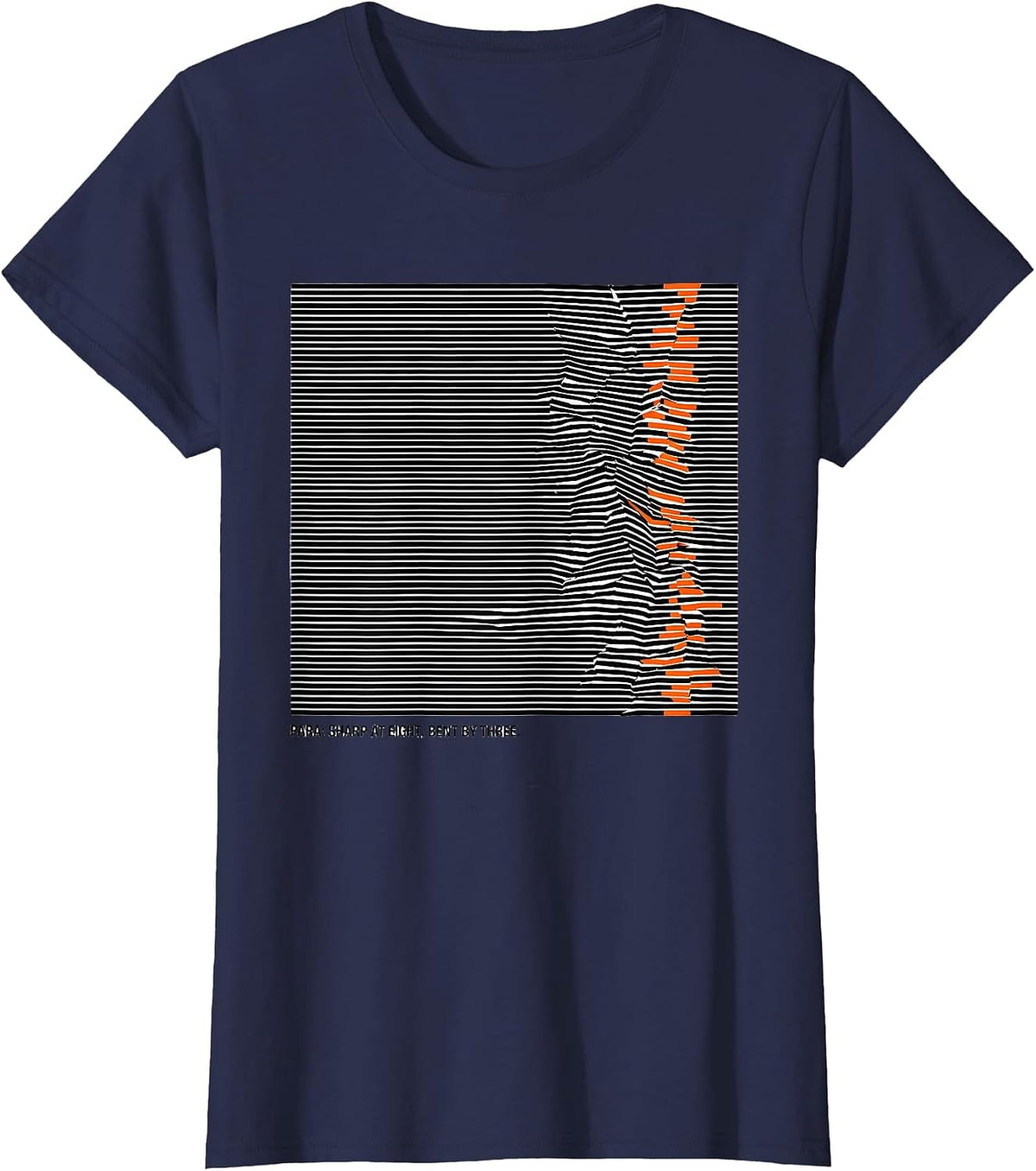 Women's Para Sharp At Eight Bent By Three Funny Paraprofessional T-Shirt - Navy Blue