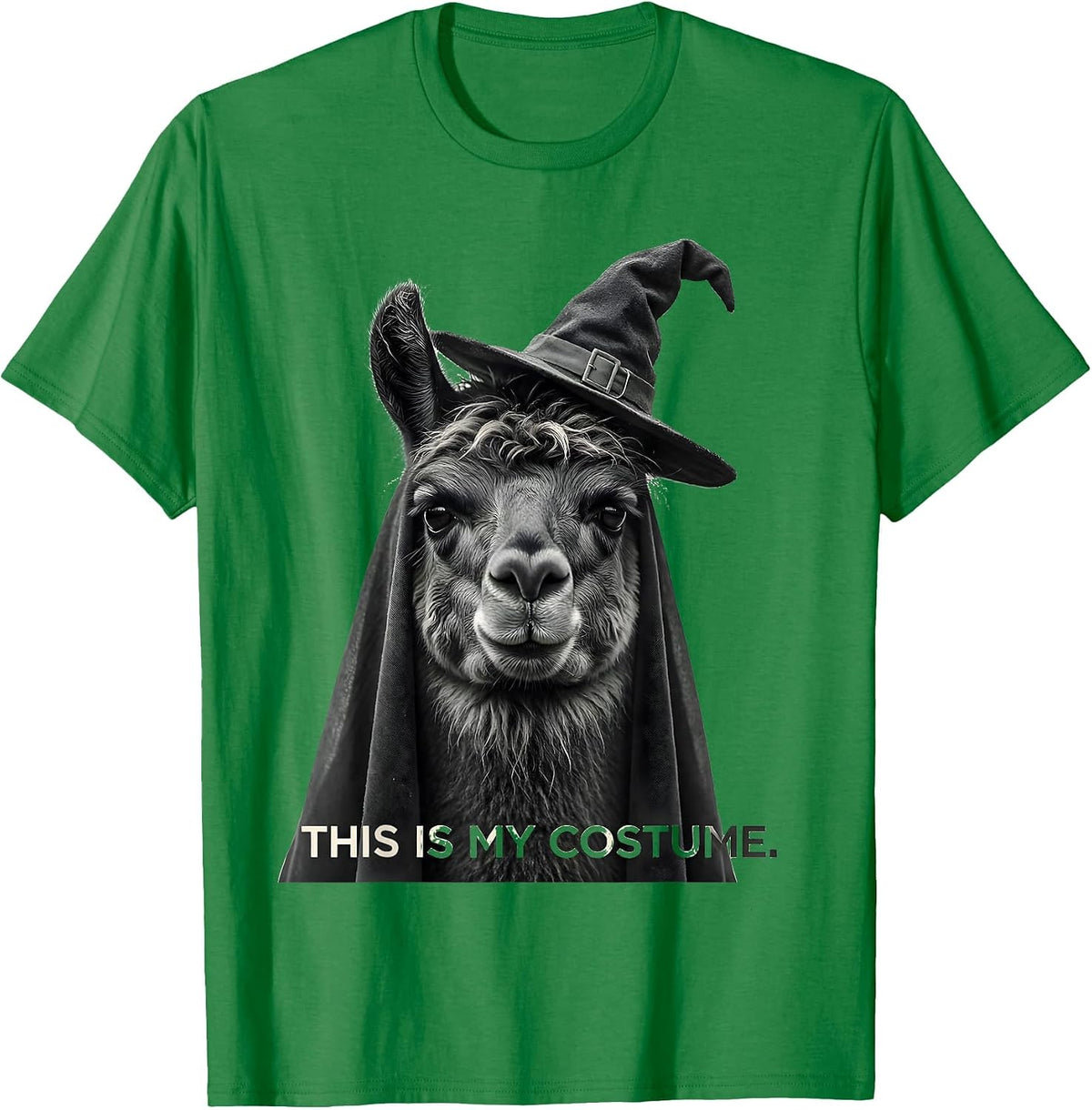Men's This Is My Costume Funny Llama Halloween Novelty T-Shirt - Kelly Green