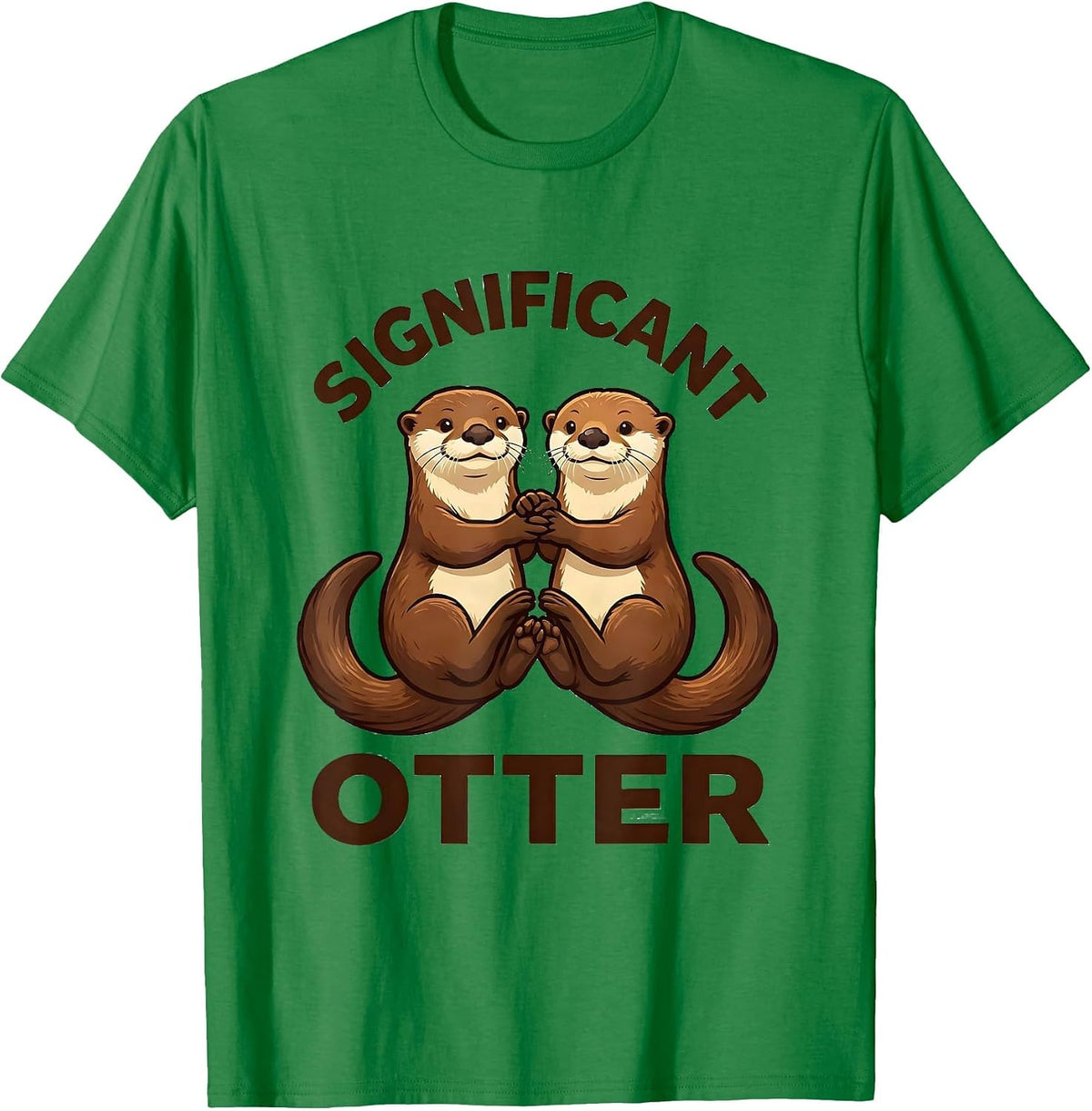 Men's Significant Otter Funny Otter Lover Gift For Kids Teens T-Shirt - Kelly Green
