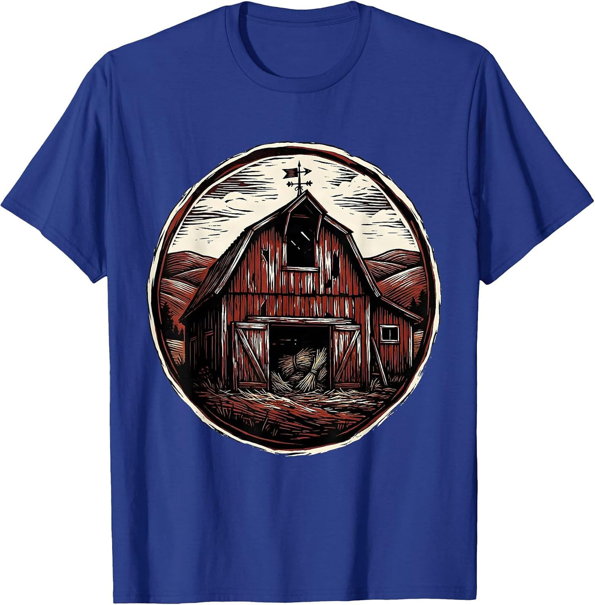 Men's Weathered Barn Rolling Hills Country Graphic T-Shirt - Royal Blue