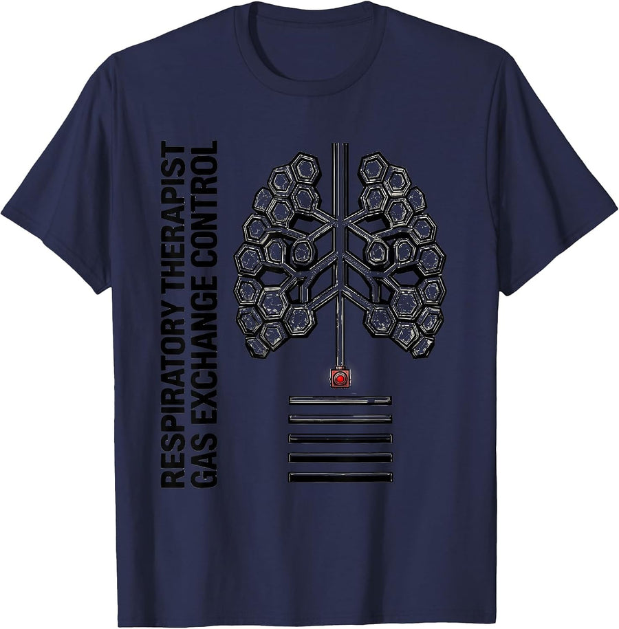 Respiratory Therapist / Gas Exchange Control Professional T-Shirt - Navy Blue