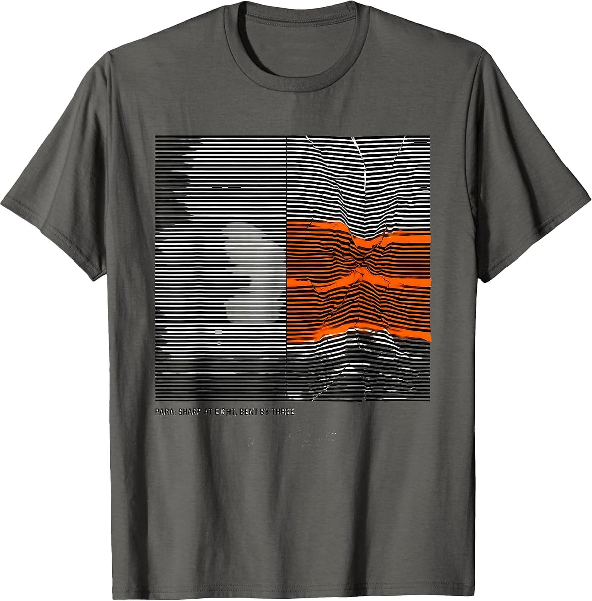 Para Sharp At Eight Bent By Three Funny Paraprofessional T-Shirt - Asphalt Grey
