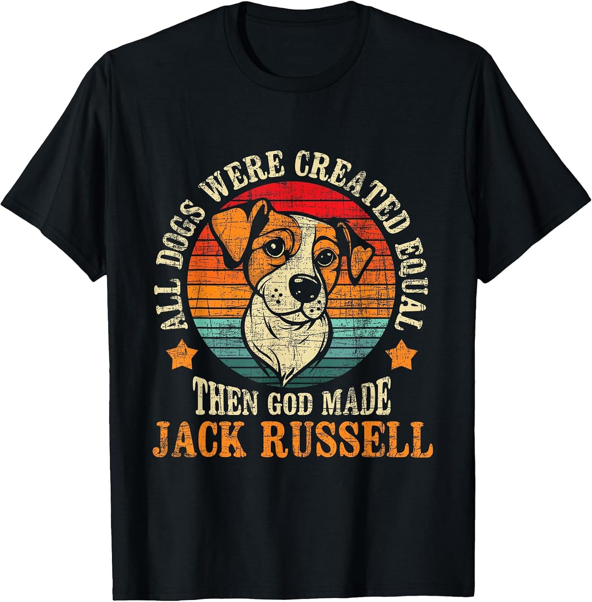 All Dogs were Created Equal - Jack Russell Terrier Dog Lover T-Shirt - Black