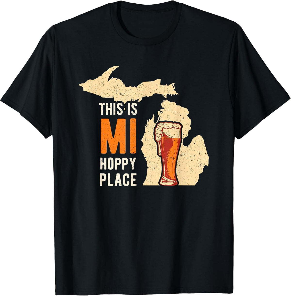 MI Beer Drinking - Michigan Brewery Microbrew T-Shirt - Black