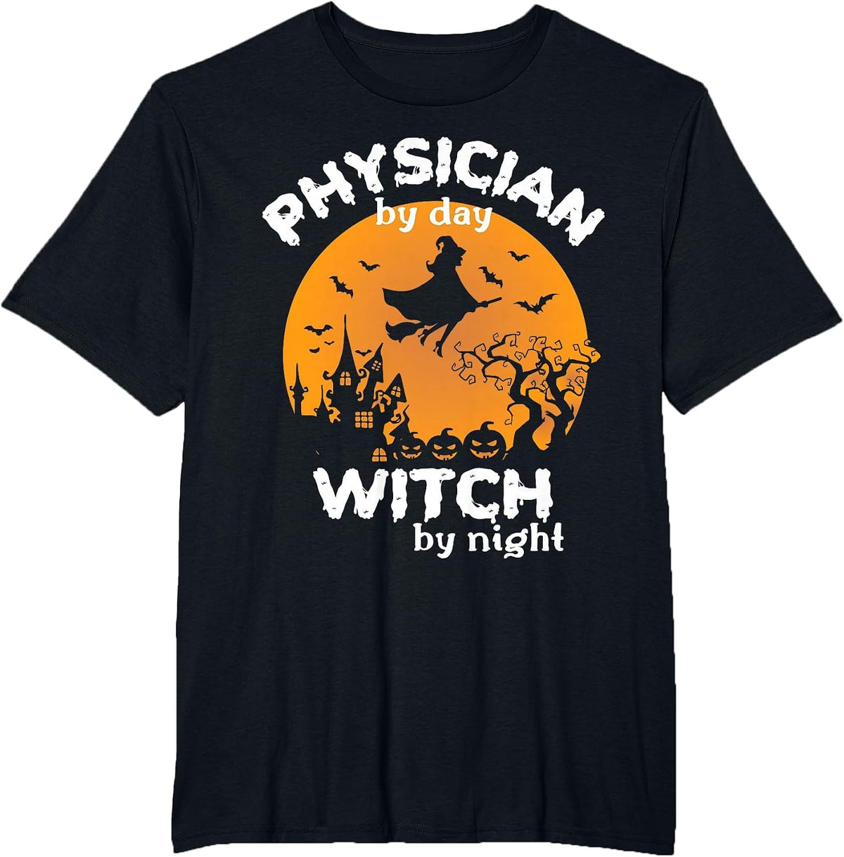 Funny Physician Doctor Halloween Costume for Physicians T-Shirt - Black