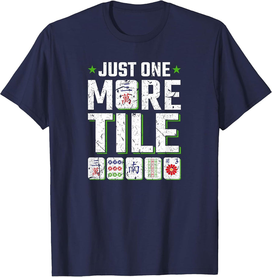 Mah Jongg Just Another Tile Mahjong T-Shirt - Navy Blue