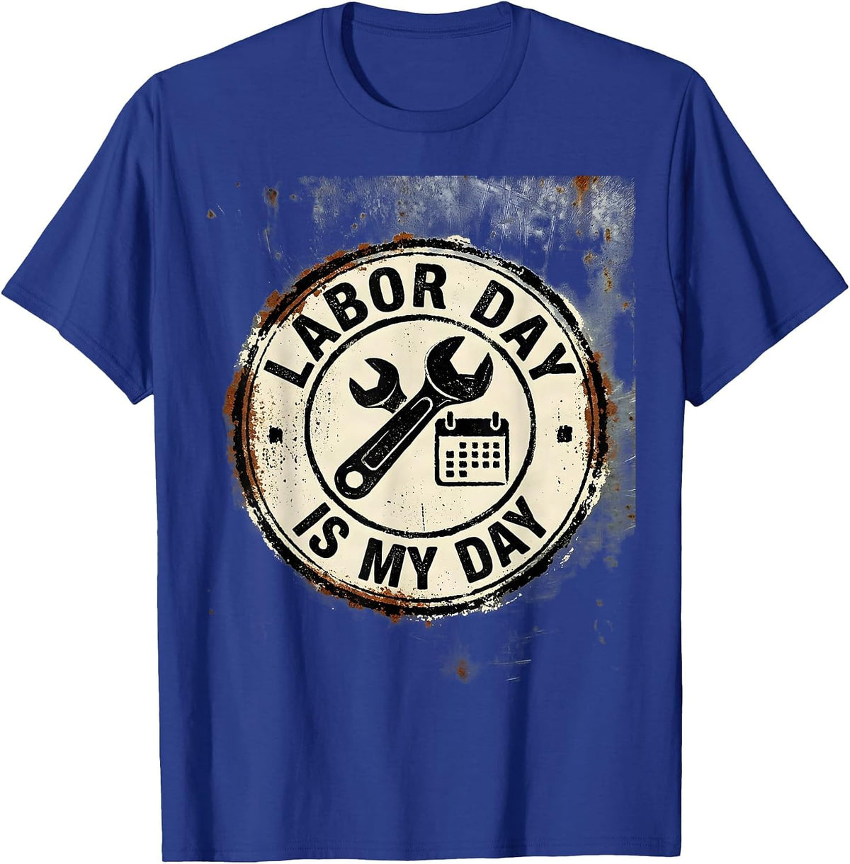 Men's Labor Day Is My Day Funny Blue Collar Worker Gift T-Shirt - Royal Blue