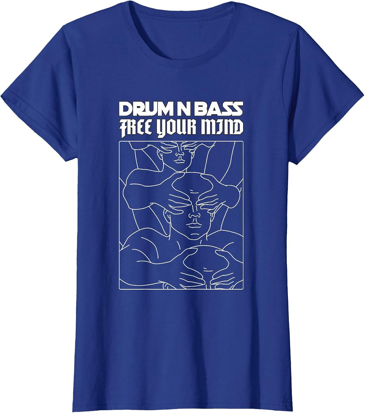 Drum N Bass Mind Liquid Music EDM Drum and Bass T-Shirt - Royal Blue