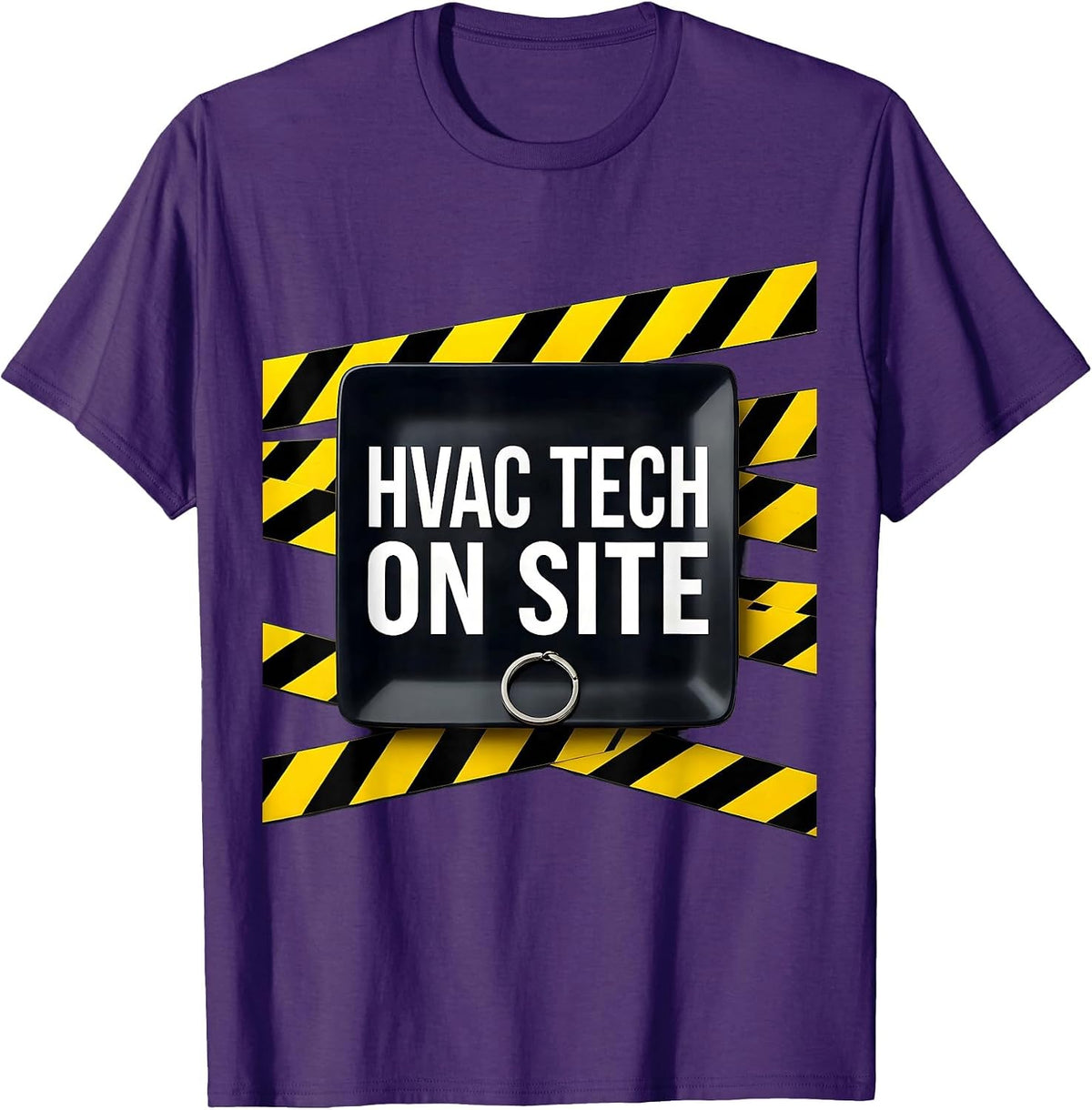 HVAC Tech On Site Funny Maintenance Technician Work Humor T-Shirt - Purple
