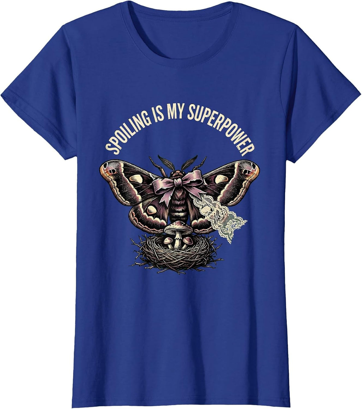 Women's Spoiling Is My Superpower Gigi Design T-Shirt - Royal Blue