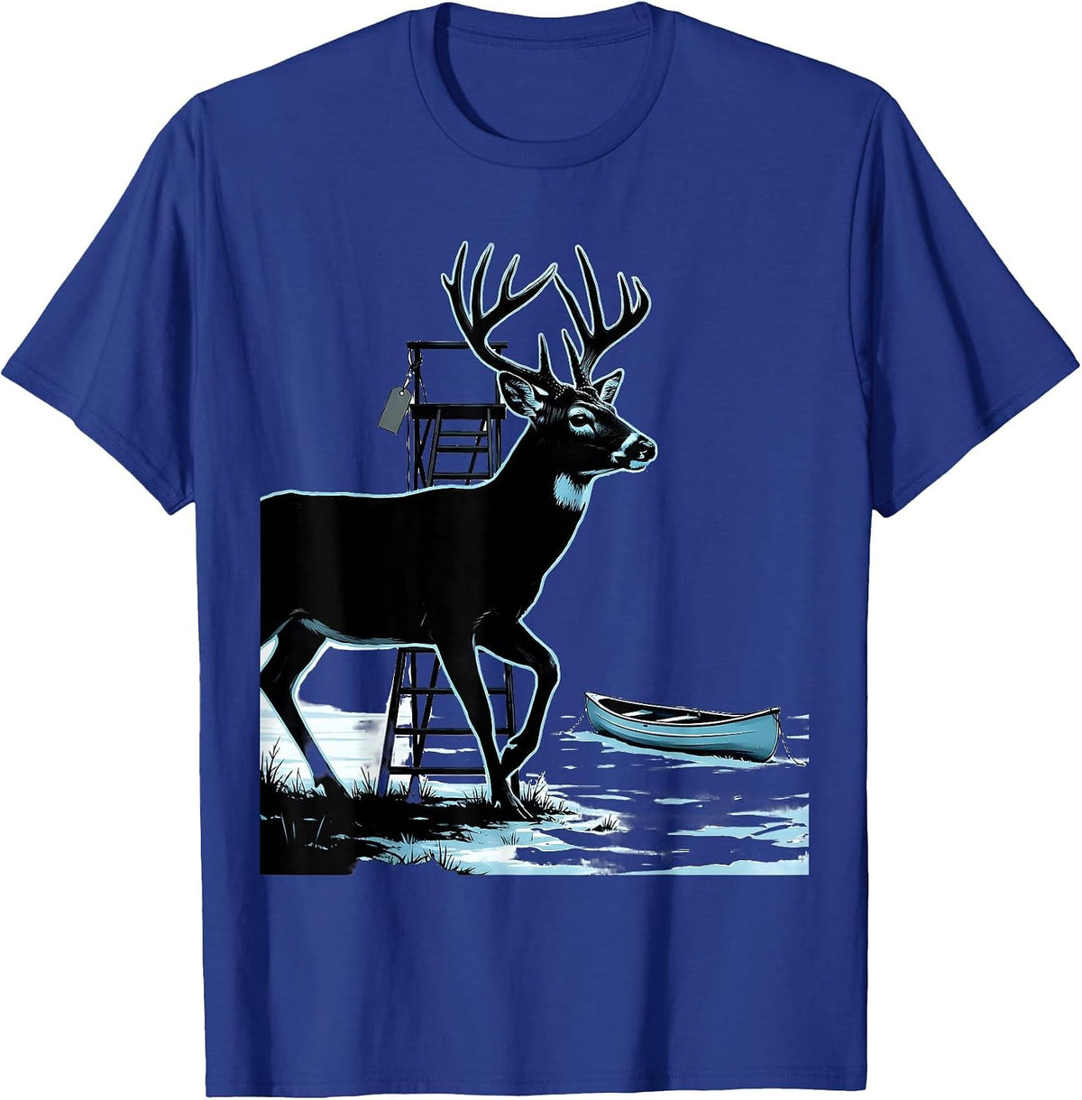 Men's Whitetail Buck Hunting Humor Dad Gift T-Shirt - Royal Blue