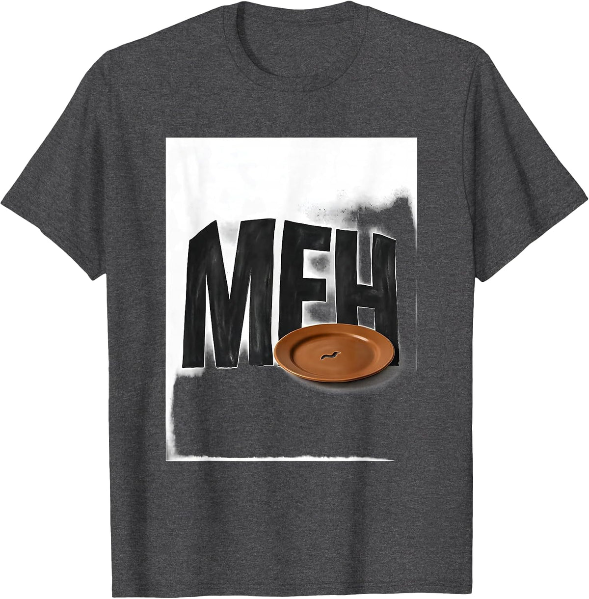 Men's Meh Funny Sloth Lover Lazy Humor Gift T-Shirt - Dark Heather Grey