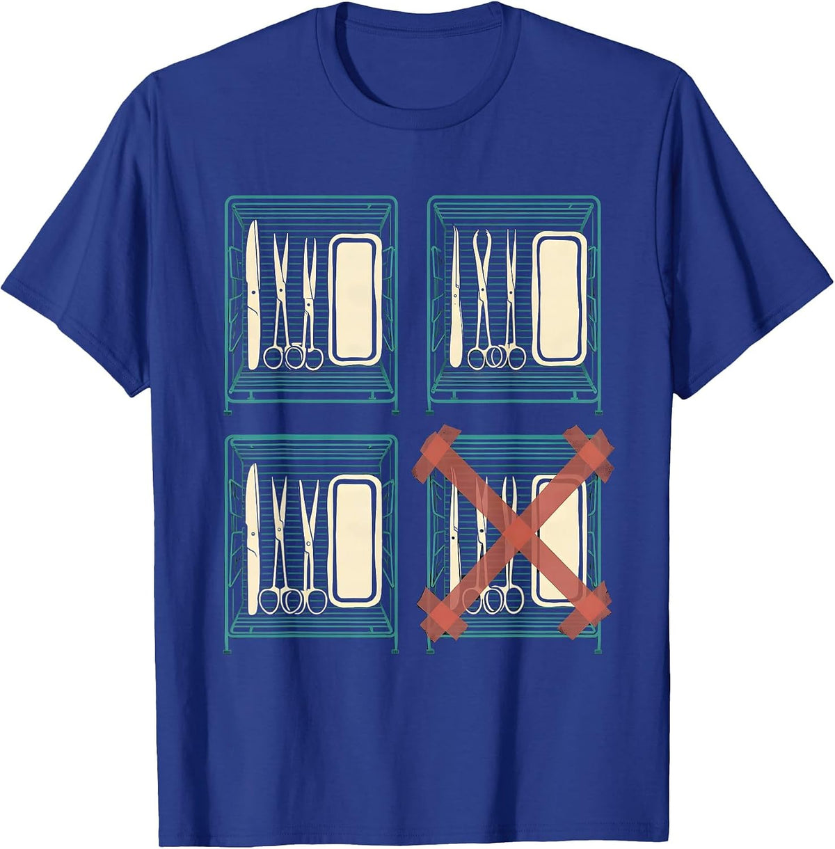 Men's Sterile Processing Rack Bay Tech Humor T-Shirt - Royal Blue