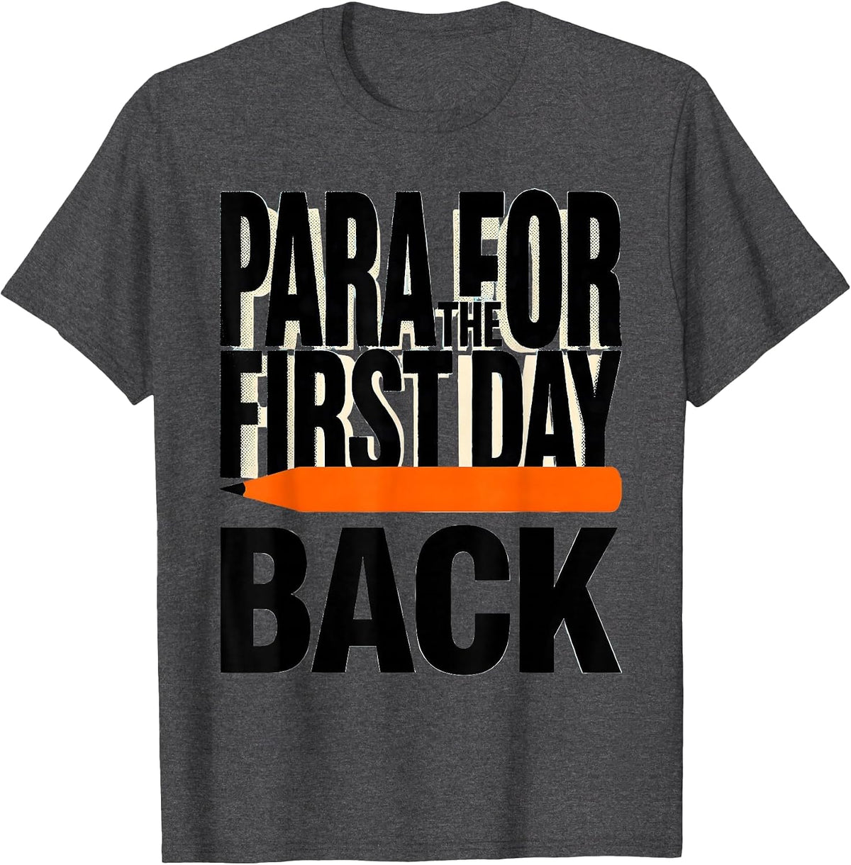 Men's Para For The First Day Back Brutalist Graphic T-Shirt - Dark Heather Grey