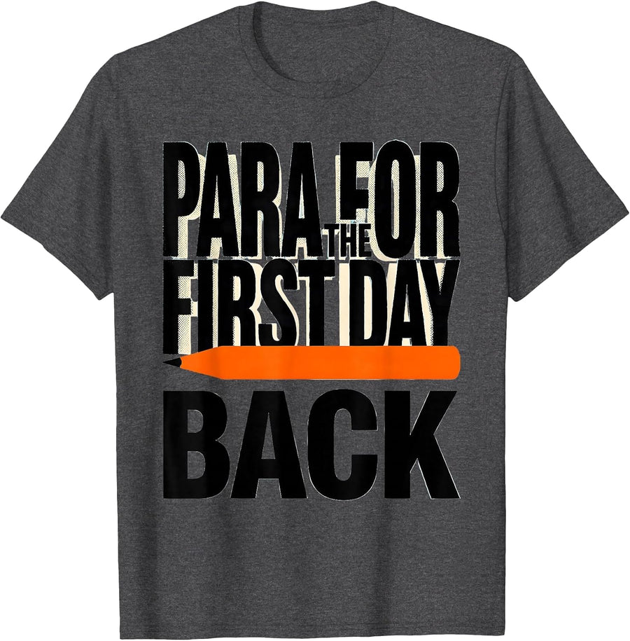 Men's Para For The First Day Back Brutalist Graphic T-Shirt - Dark Heather Grey